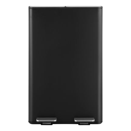 Cefito Pedal Bins Rubbish Bin Dual Compartment Waste Recycle Dustbins 60L Black.