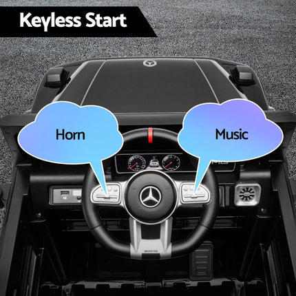 Kids Electric Ride On Car G63 Toy Cars Remote Control Black.