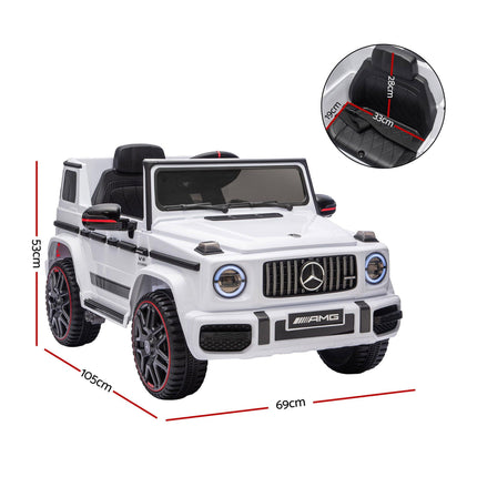 Kids Electric Ride On Car G63 Toy Cars Remote Control White.