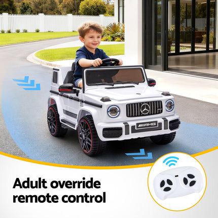 Kids Electric Ride On Car G63 Toy Cars Remote Control White.