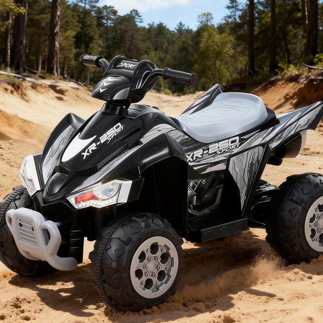 Rigo Kids Ride On Car ATV Quad Motorbike Electric Outdoor Toys 12V Black.