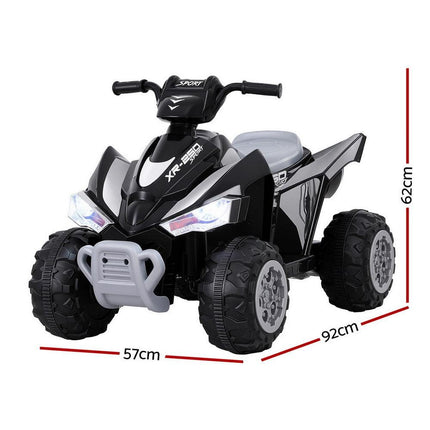 Rigo Kids Ride On Car ATV Quad Motorbike Electric Outdoor Toys 12V Black.
