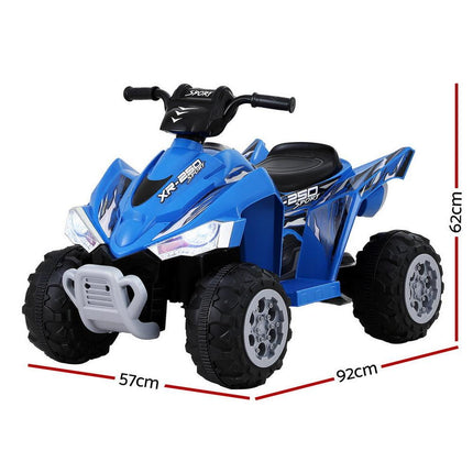Rigo Kids Ride On Car ATV Quad Motorbike Electric Outdoor Toys 12V Blue.