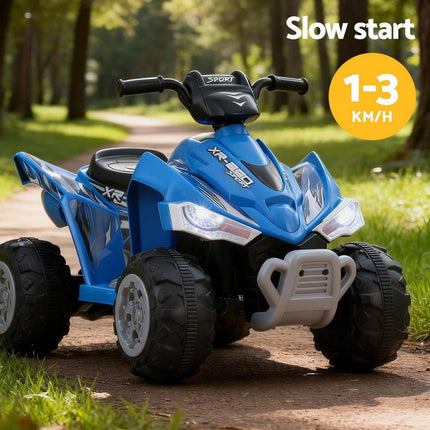 Rigo Kids Ride On Car ATV Quad Motorbike Electric Outdoor Toys 12V Blue.