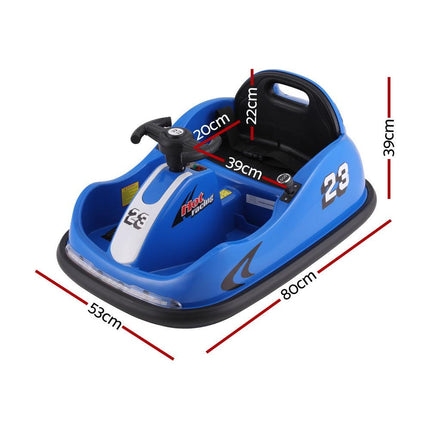 Rigo Kids Ride On Car Bumper Kart 6V Electric Toys Cars Remote Control Blue.