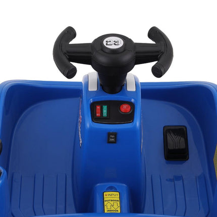 Rigo Kids Ride On Car Bumper Kart 6V Electric Toys Cars Remote Control Blue.