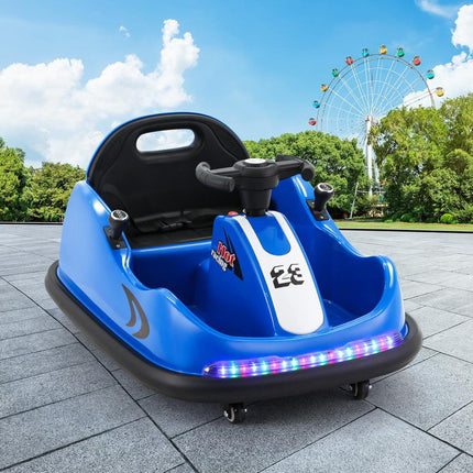 Rigo Kids Ride On Car Bumper Kart 6V Electric Toys Cars Remote Control Blue.