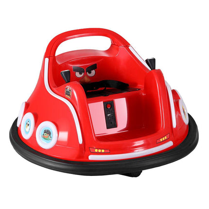 Kids Ride On Car Bumper Electric Ride On Cars Light Remote Angry Birds Sticker Red.