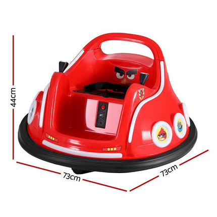Kids Ride On Car Bumper Electric Ride On Cars Light Remote Angry Birds Sticker Red.