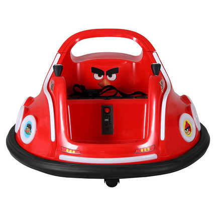 Kids Ride On Car Bumper Electric Ride On Cars Light Remote Angry Birds Sticker Red.