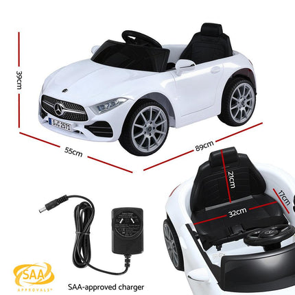 Kids Electric Ride On Car Licensed Outdoor Toys Cars Music Remote White.