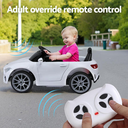 Kids Electric Ride On Car Licensed Outdoor Toys Cars Music Remote White.