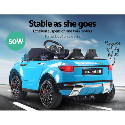 Rigo Kids Electric Ride On Car SUV Range Rover-inspired Toy Cars Remote 12V Blue.