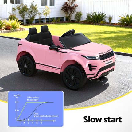 Kids Electric Ride On Car Land Rover Licensed Toy Cars Remote 12V Battery Pink.