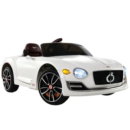Kids Electric Ride On Car Bentley Licensed EXP12 Toy Cars Remote 12V White.