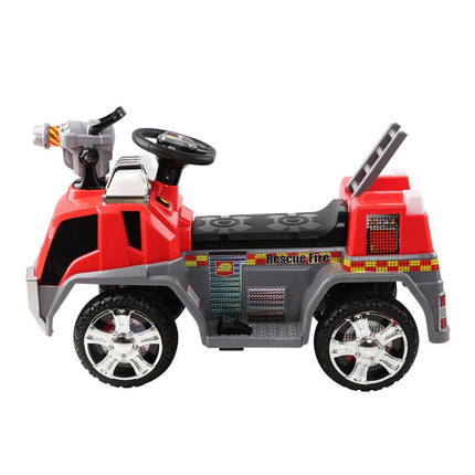 Rigo Kids Electric Ride On Car Fire Engine Fighting Truck Toy Cars 6V Red.
