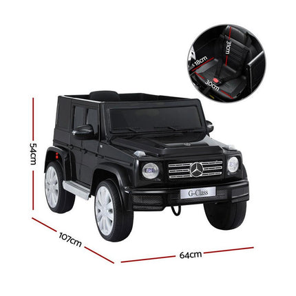 Kids Ride On Car Licensed Mercedes-Benz G500 Electric Toys Horn Remote 12V Black.