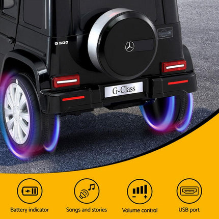 Kids Ride On Car Licensed Mercedes-Benz G500 Electric Toys Horn Remote 12V Black.