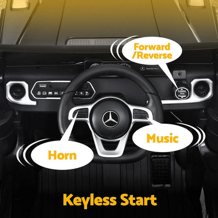 Kids Ride On Car Licensed Mercedes-Benz G500 Electric Toys Horn Remote 12V Black.