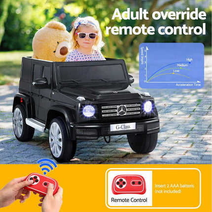 Kids Ride On Car Licensed Mercedes-Benz G500 Electric Toys Horn Remote 12V Black.