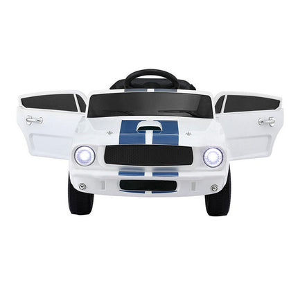 Kids Electric Ride On Car Licensed GT350 Outdoor Toys Cars Music Remote White.
