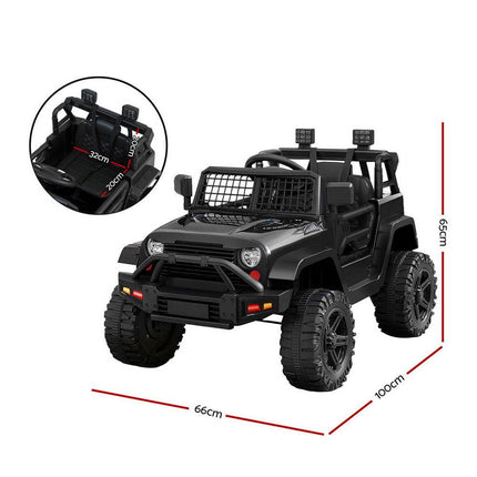 Rigo Kids Electric Ride On Car Jeep Toy Cars Remote 12V Black.