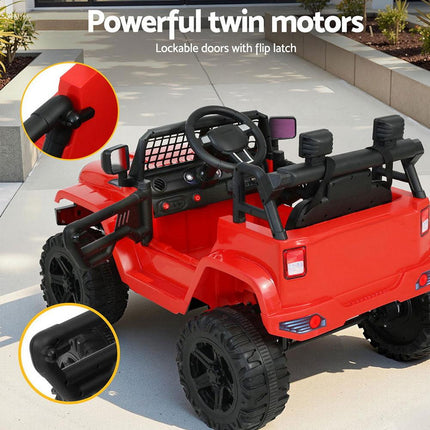 Rigo Kids Electric Ride On Car Jeep Toy Cars Remote 12V Red.