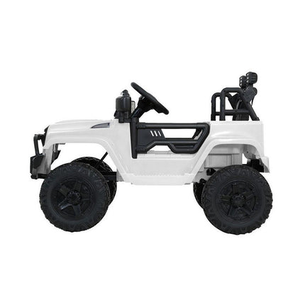 Rigo Kids Electric Ride On Car Jeep Toy Cars Remote 12V White.