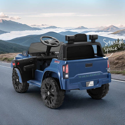 Kids Electric Ride On Car Toyota Tacoma Off Road Jeep Toy Cars Remote 12V Blue.