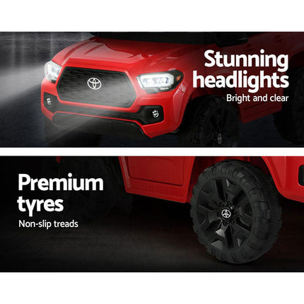 Kids Electric Ride On Car Toyota Tacoma Off Road Jeep Toy Cars Remote 12V Red.