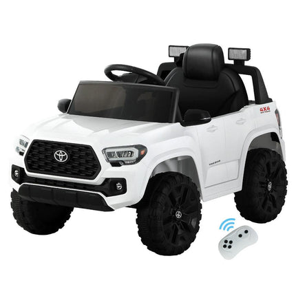 Kids Electric Ride On Car Toyota Tacoma Off Road Jeep Toy Cars Remote 12V Whte.