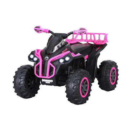 Rigo Kids Ride On Car ATV Quad Motorbike Storage Rack Electric Toys 12V Pink.