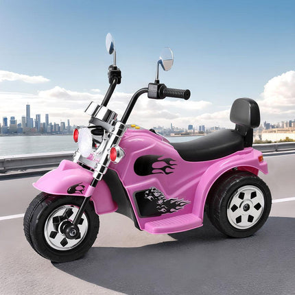 Rigo Kids Ride On Car Motorcycle Motorbike Electric Toys Horn Music 6V Pink.