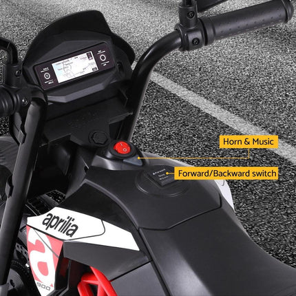 Kids Electric Ride On Car Motorcycle Motorbike Aprilia Licensed Dorsoduro 900.