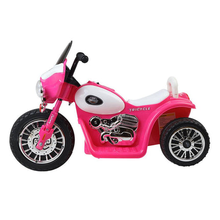 Rigo Kids Electric Ride On Patrol Police Car Harley-Inspired 6V Pink.