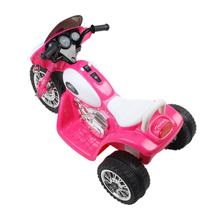 Rigo Kids Electric Ride On Patrol Police Car Harley-Inspired 6V Pink.