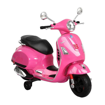 Kids Electric Ride On Car Motorcycle Motorbike Vespa Licensed GTS Pink.