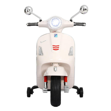 Kids Electric Ride On Car Motorcycle Motorbike Vespa Licensed GTS White.