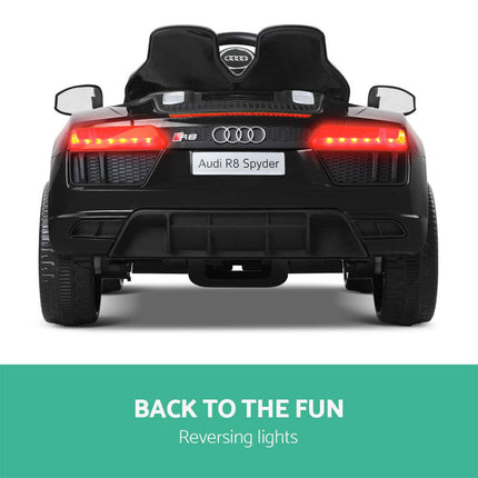 Kids Ride On Car Audi R8 Licensed Sports Electric Toy Cars Black.