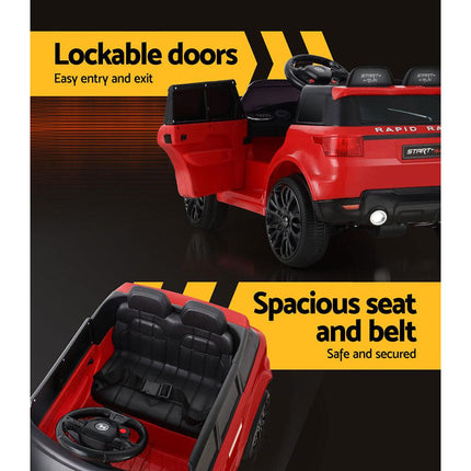 Rigo Kids Electric Ride On Car SUV Range Rover-inspired Cars Remote 12V Red.
