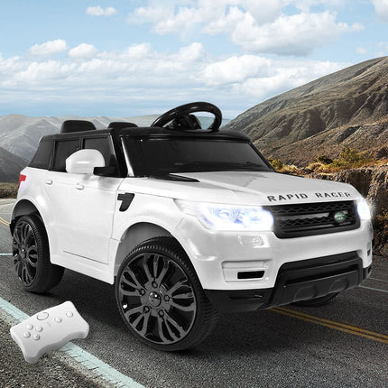 Rigo Kids Electric Ride On Car SUV Range Rover-inspired Cars Remote 12V White.