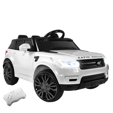 Rigo Kids Electric Ride On Car SUV Range Rover-inspired Cars Remote 12V White.