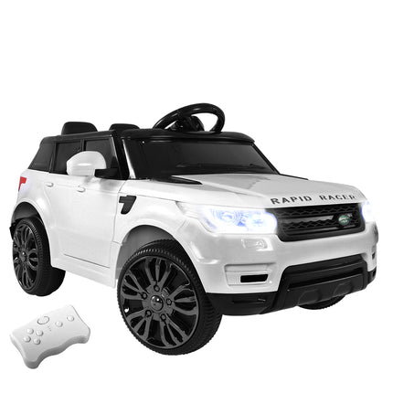 Rigo Kids Electric Ride On Car SUV Range Rover-inspired Cars Remote 12V White.
