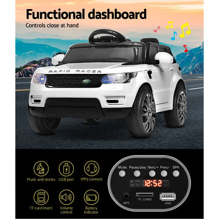 Rigo Kids Electric Ride On Car SUV Range Rover-inspired Cars Remote 12V White.