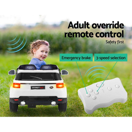 Rigo Kids Electric Ride On Car SUV Range Rover-inspired Cars Remote 12V White.