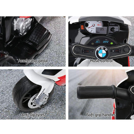 Kids Electric Ride On Car Police Motorcycle Motorbike BMW Licensed S1000RR Red.