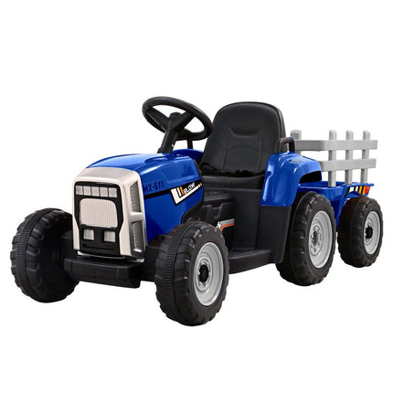 Rigo Kids Electric Ride On Car Tractor Toy Cars 12V Blue.
