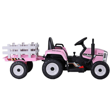 Rigo Kids Electric Ride On Car Tractor Toy Cars 12V Pink.