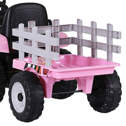 Rigo Kids Electric Ride On Car Tractor Toy Cars 12V Pink.