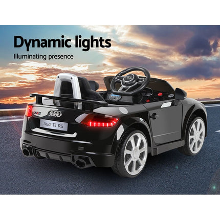 Kids Electric Ride On Car Audi Licensed TTRS Toy Cars Remote 12V Battery Black.